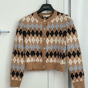 Maje Checkered Cardigan SIZE 1